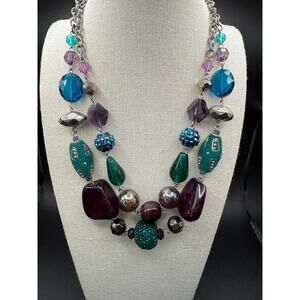 Treska Art Glass Two Strand Necklace